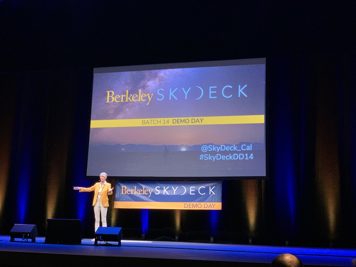 At #SkyDeckDD14 Demo Day! Fun to be back IRL.