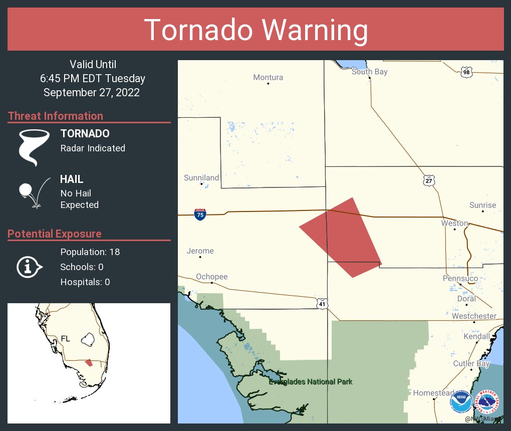 NWS Tornado on Twitter "Tornado Warning including Broward County, FL