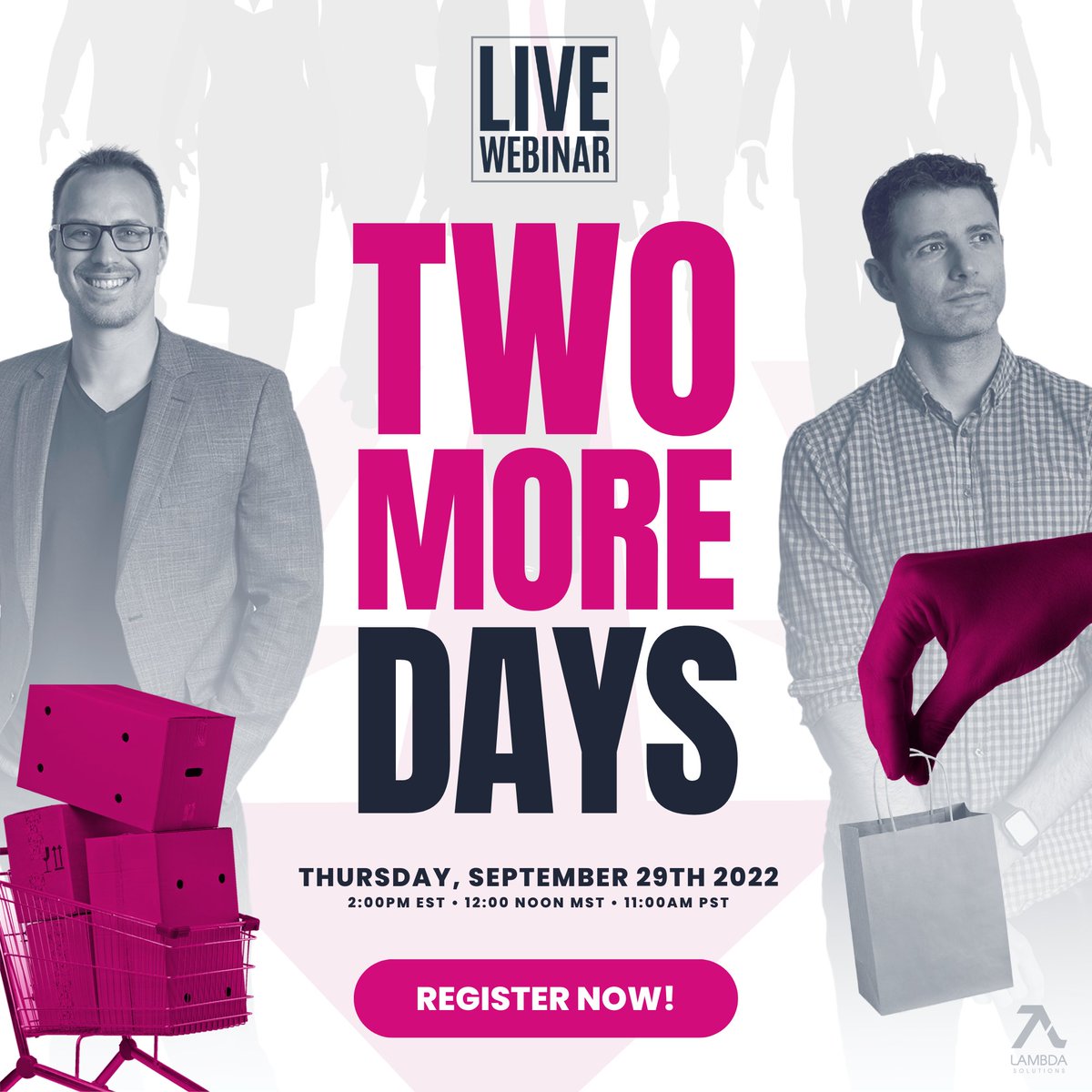 lambdasolutions's tweet image. It's the final countdown! Dun-dun-dun-dun! Companies selling training need these proven e-Commerce tactics. Click the link to register for our webinar and get best practices you can use right away!
hubs.ly/Q01nnRVh0
#LMS #OnlineTraining #2Days #eCommerce #SignUp #Webinar