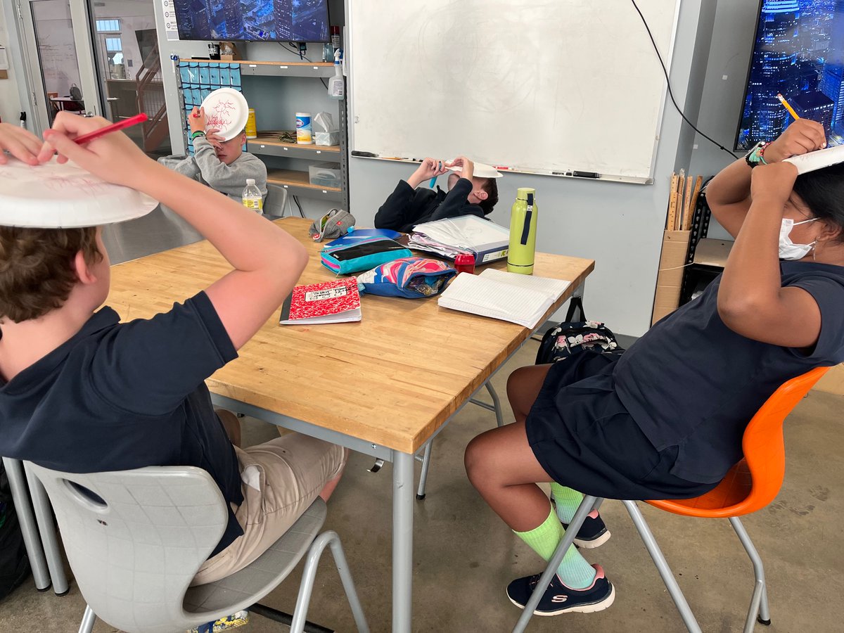 CSMSNewton's tweet photo. We are learning how to design video games and animations but first we had to test how important directions are in coding with a draw on your head activity. The students learned why a computer needs detailed instructions to create programs. #futureprogrammers #code.org https://t.co/0AvvBC8IbP
