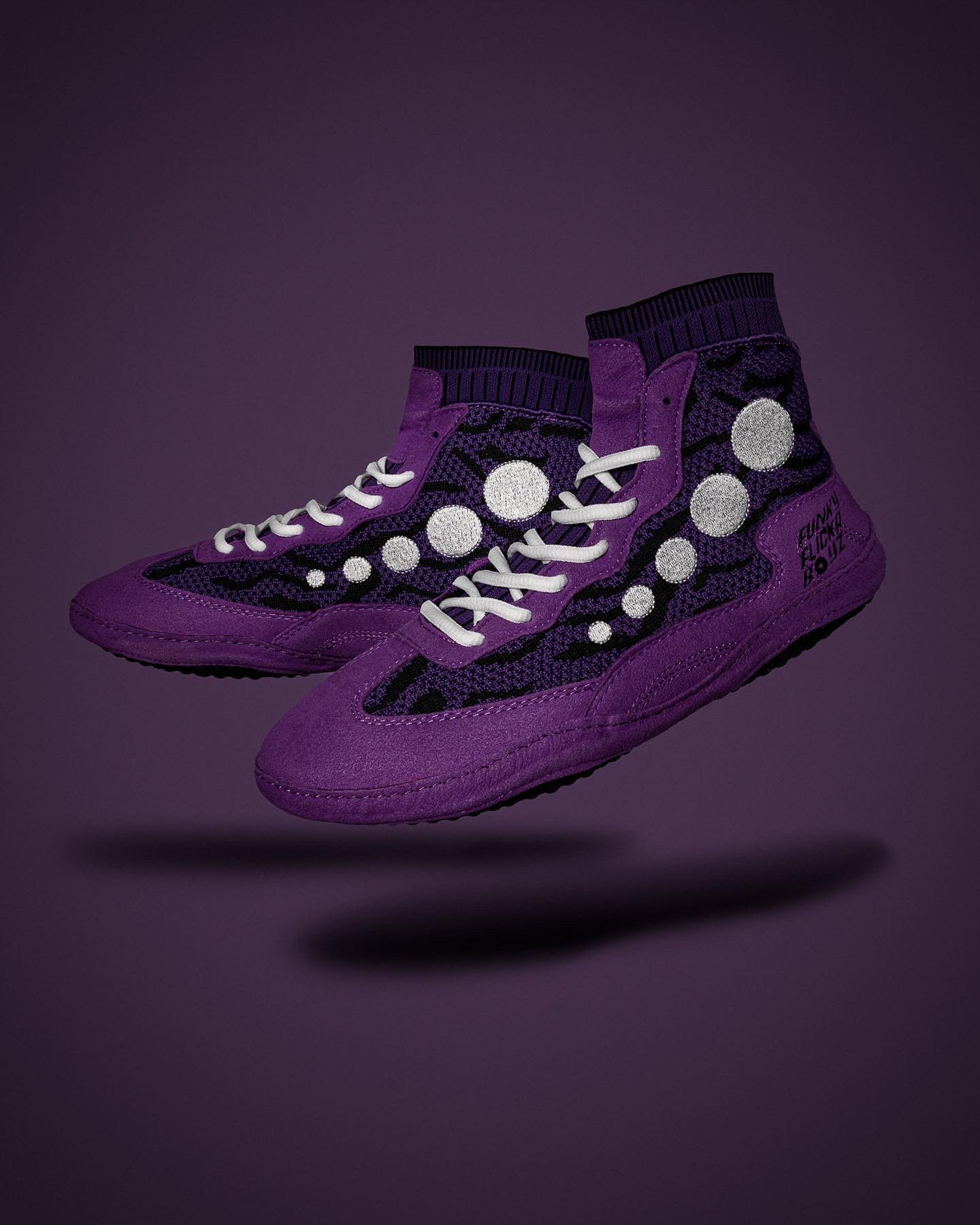 Purple wrestling boots hot sale