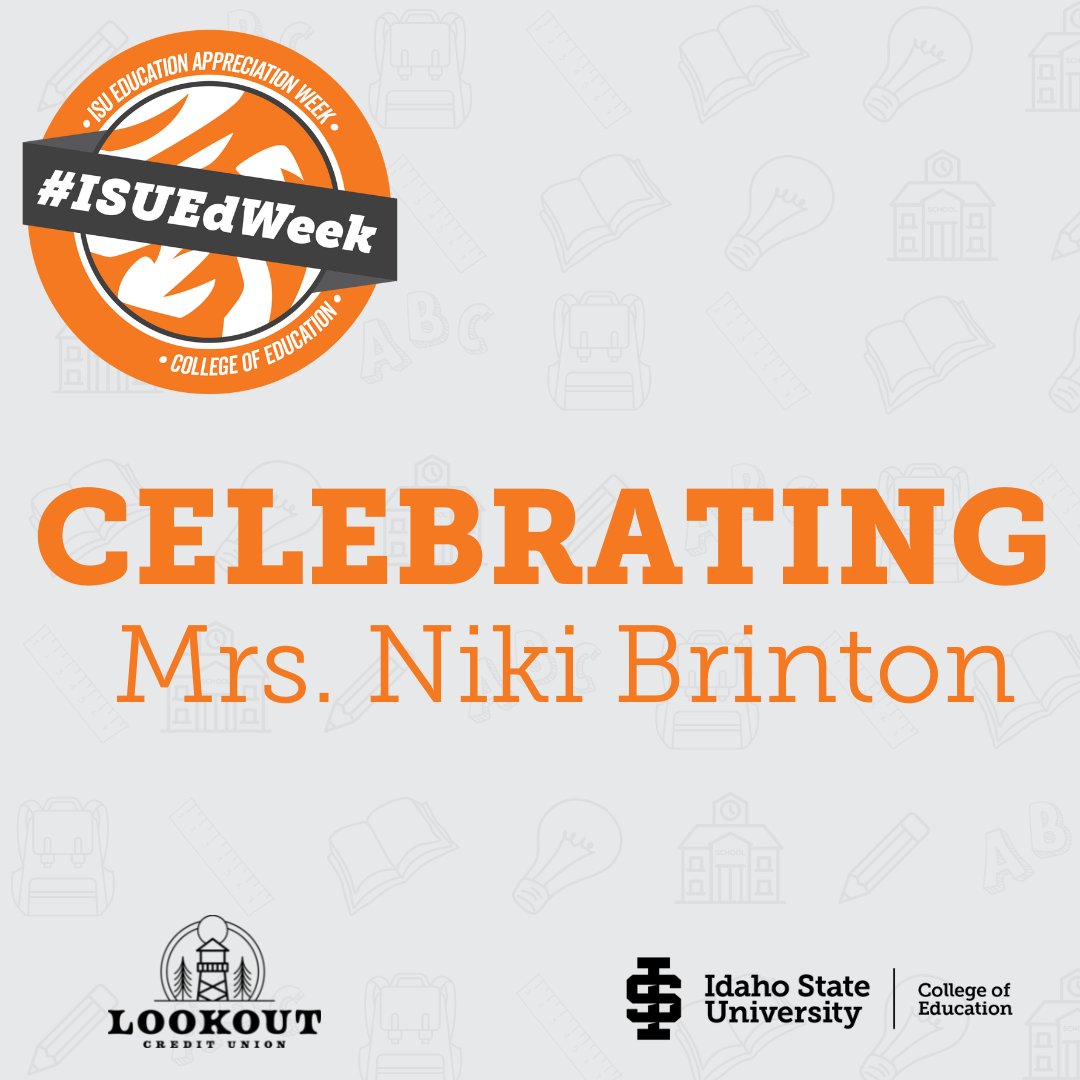 IdahoStateEd's tweet photo. Another great teacher, Mrs. Niki Brinton! Lainey Balmer celebrated Mrs. Brinton who teaches first grade. As Lainey said, "My favorite books to read are Ready Freddy books, because Mrs. Brinton read them during our read aloud time."

Thank you for a memorable teacher! #ISUEdWeek https://t.co/oIn0b1OeVi