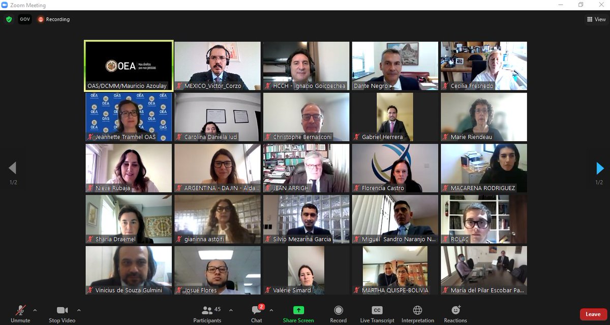 #Día2 • Hoy concluimos el dialogo entre la <a href="/HCCH_TheHague/">HCCH</a> y la <a href="/OEA_oficial/">OEA</a> bajo el cual se busca dar mayor visibilidad al tema del #DerechoInternacionalPrivado y coordinar las futuras acciones regionales sobre la materia en aras de una complementariedad funcional... 1/5
