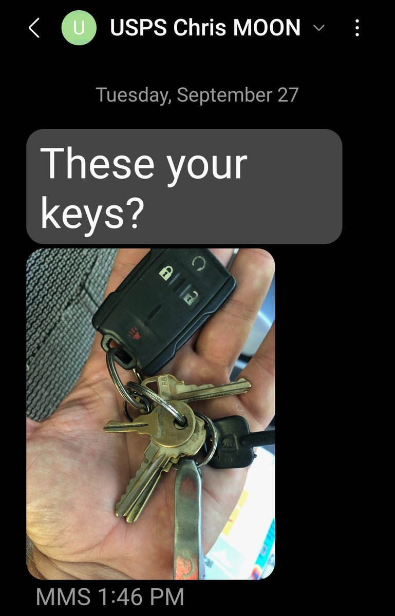 AJWoodson's tweet photo. #ChrisMoon ROCKS 💯💯💯

(1400 Block of ILES) 
Chris is a #T6, that means he is responsible for 6 Routes (I was Off) and HE FOUND THEM

Between the #LockDoctor and new #Remote ... that saved me about $300 😁

#USPSLife 📬 https://t.co/U4wM89GNCN