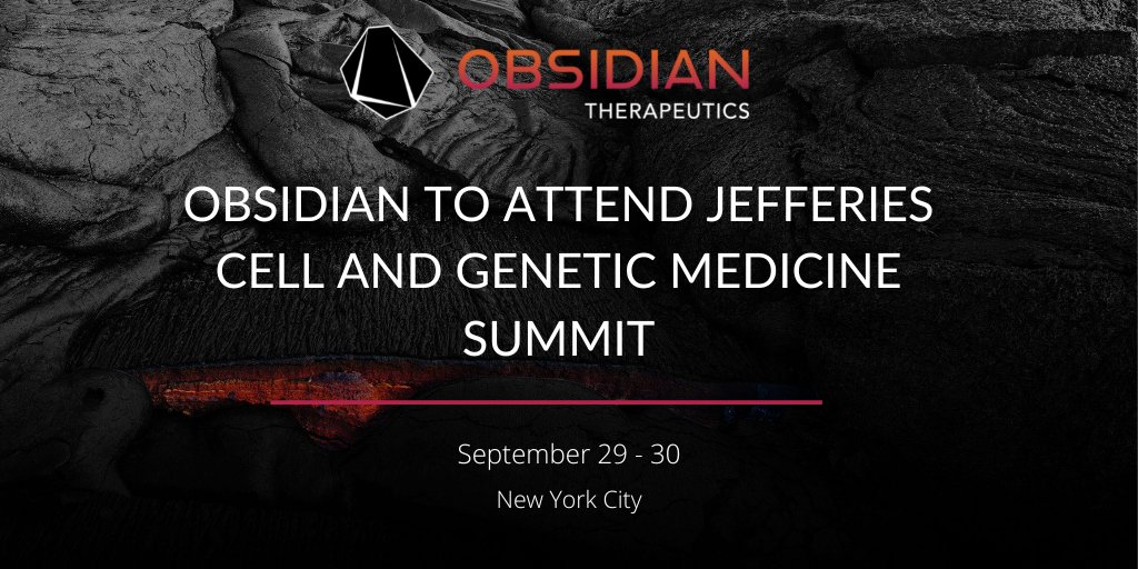 #Summit – Our #team will be attending the @Jefferies Cell & Genetic Medicine Summit happening in NYC September 29 - 30. Our management team will also be participating in 1x1 #investormeetings during the event.