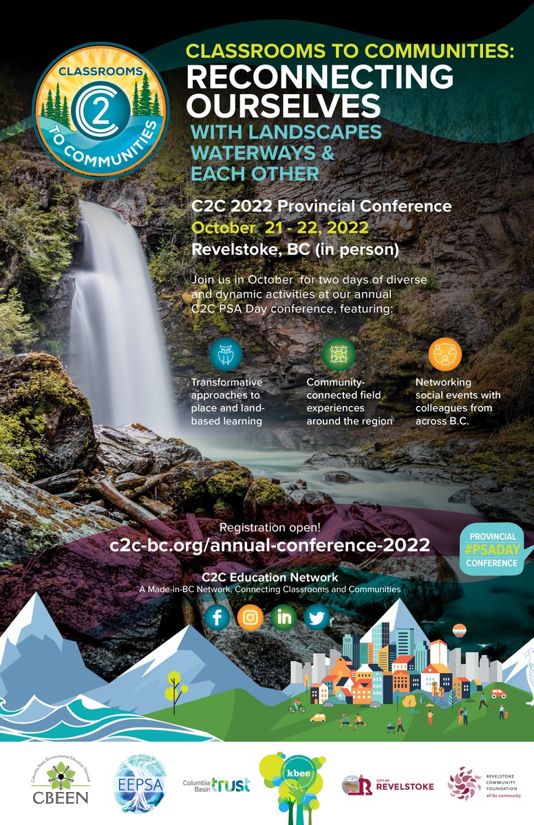 EEPSA's tweet photo. We're getting stoked for our first in-person @C2C_BC conference since before the pandemic! There's still room if you want to join us for a great #PSAday #EnviroEd event in Revelstoke: https://t.co/8rZhDEgDmF

#bced #bcedchat #bclearns https://t.co/8Cu0dIiZmn