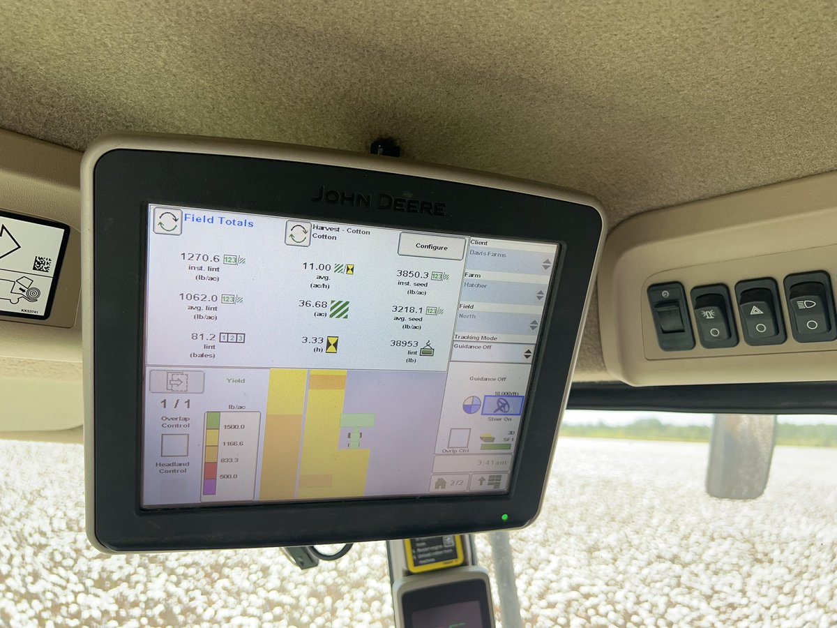 PrecAgEngineer's tweet photo. Here we go……mapping, packing and stacking them rolls with a million dollar machine!! #cottonharvest #gacotton #onfarmresearch #yieldmapping https://t.co/eErXYYS1Qo