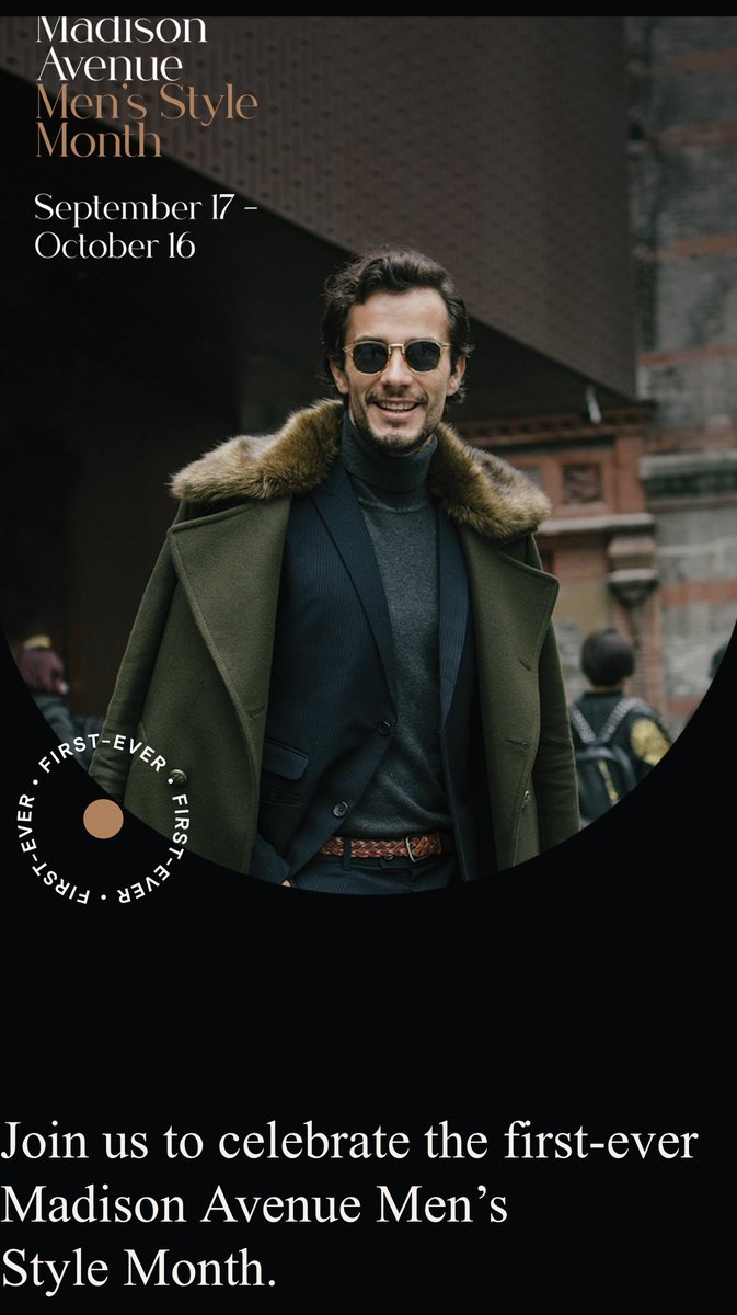 A month of menswear activation - with a can’t miss panel on Men’s Style Trends for <a href="/FGINYC/">Fashion Group NYC</a> moderated by me with <a href="/NickWooster/">Nick Wooster</a> <a href="/IamMusaJackson/">Musa Jackson</a> and <a href="/ejny/">Eric Jennings</a> DATE October 3 - 9am (download it FREE) #thelawsofstyle