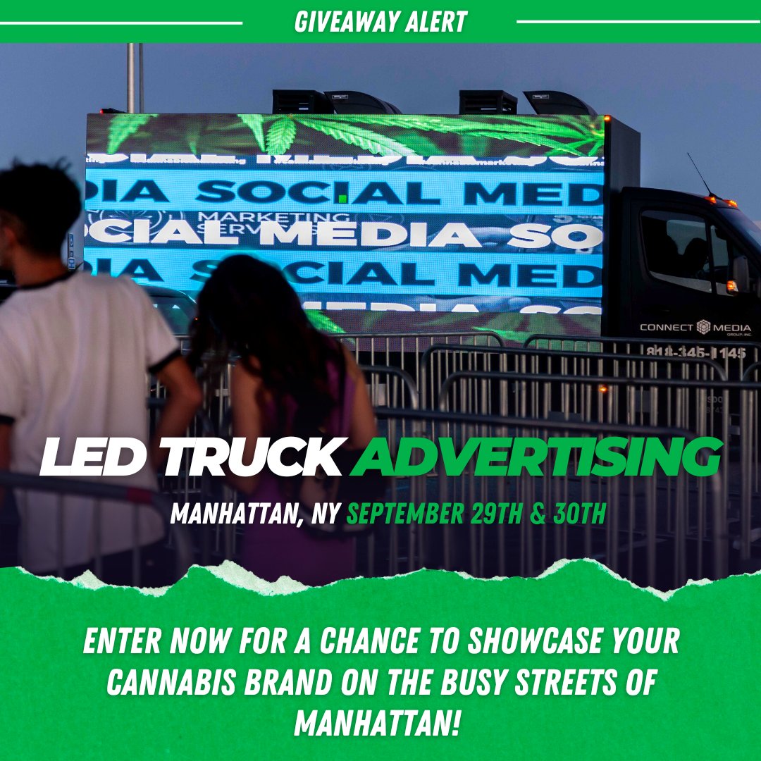 digital_mota's tweet photo. Here is your one chance to showcase your brand on our LED trucks for FREE! 

Enter here: https://t.co/YoeYxsjQYB

#ledtruckadvertising #infinityscreen #digitalmarketing #cannabis #420 https://t.co/8p7BLTVxhP