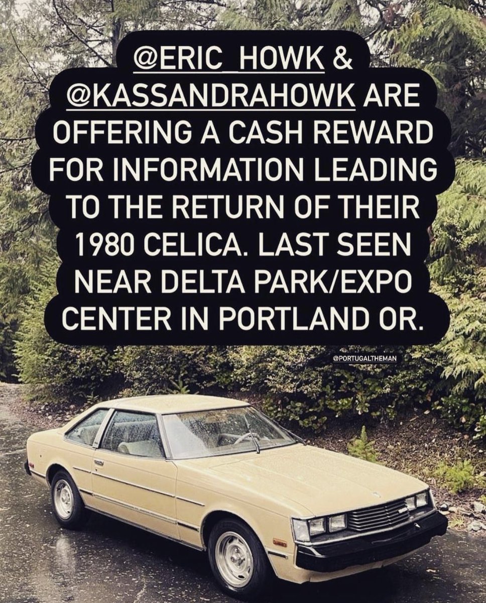 #portland #stolencar #pnw #celica #reward #ppd #pdx #stolen #oregon