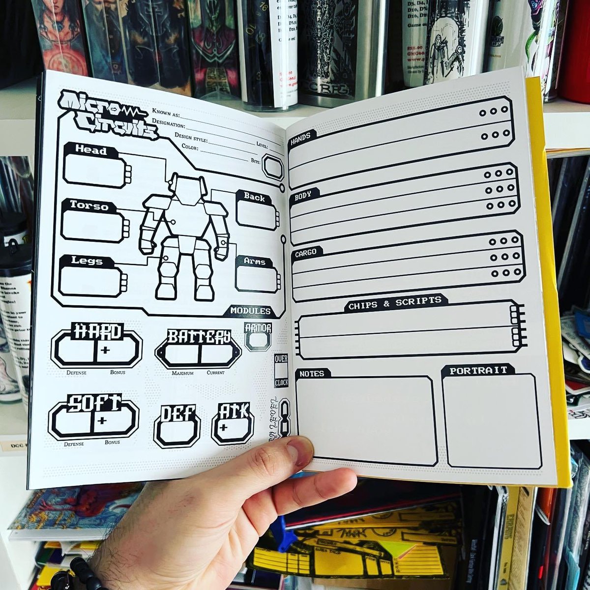 diogo_oldskull's tweet photo. #MicroCircuits by @alexander_sheep, a #Dungeon delving #BattleBots #TTRPG! Very unique idea, simple rules and cool layout! https://t.co/L1XvmBbXAM