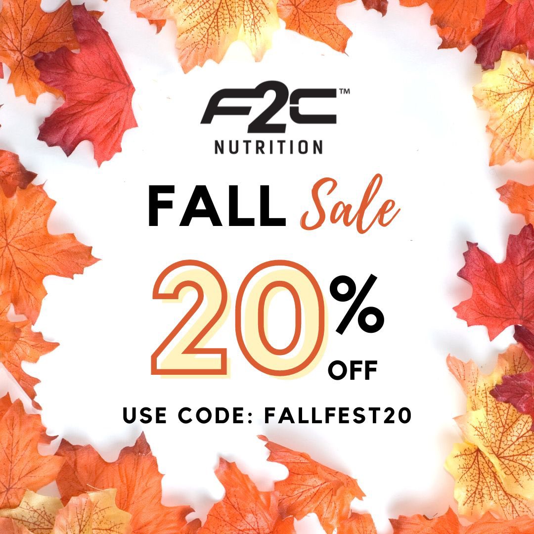 Time to stock up on some of your favourites!! Use code FALLFEST20 for 20% off all F2C products ordered online! f2cnutrition.com