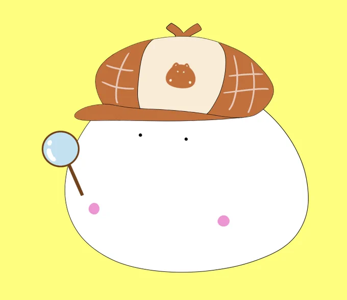 おはようございます朝ランニング後、お絵描きしていい朝です探偵もちねこ「賢くなった気がする…」#イラスト 