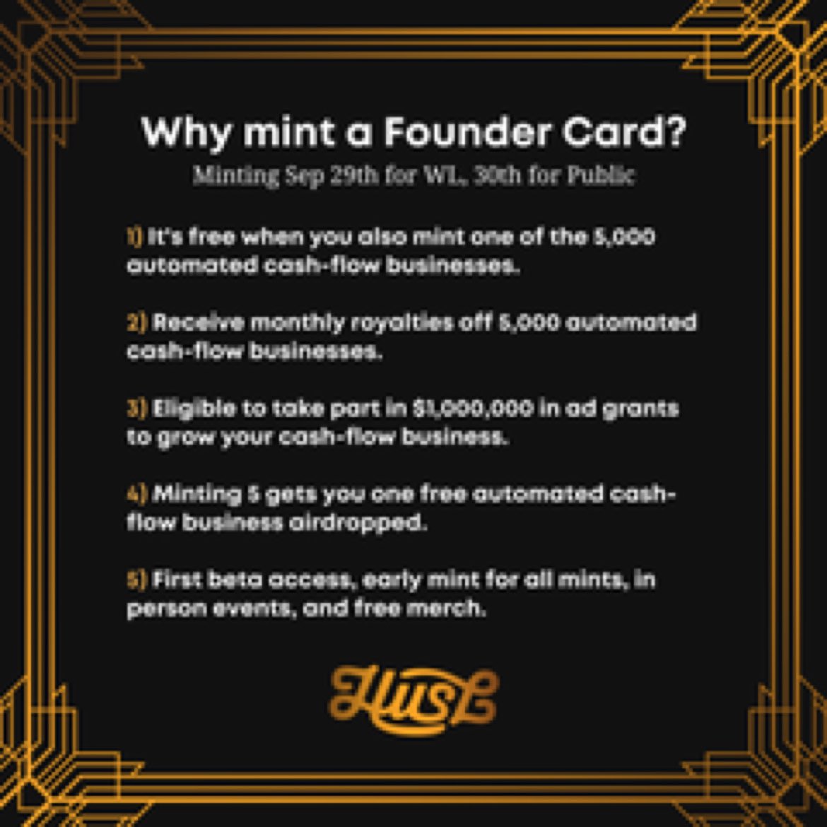 husldaily's tweet image. 🚨#huslmintweek Discord QnA with @JonathanBodnar Part 2 8PM ET

🤝Come join us, ask Jonathan any of your burning questions, and catch Alpha Drop #2 🚀🌕

Join discord.com/huslnft to win a GWL to mint a Founder Card #nomore9to5

#HUSL4IMPACT #husl