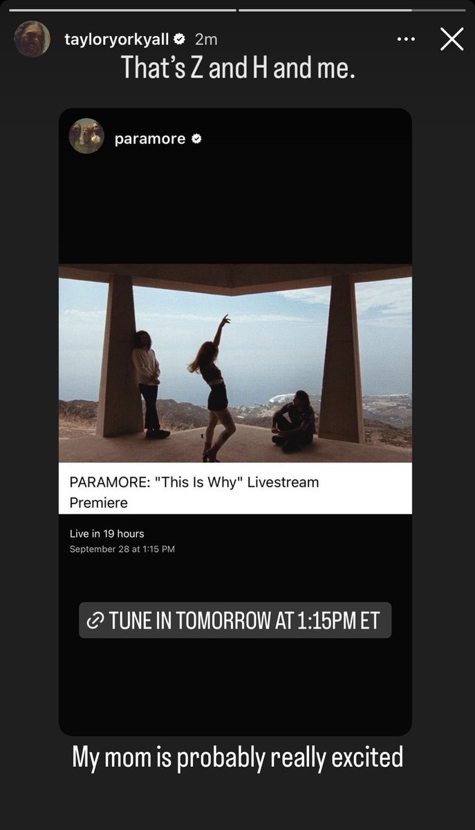 this very rare moment when Taylor York uses social media and you immediately know something important is about to happen 🥺