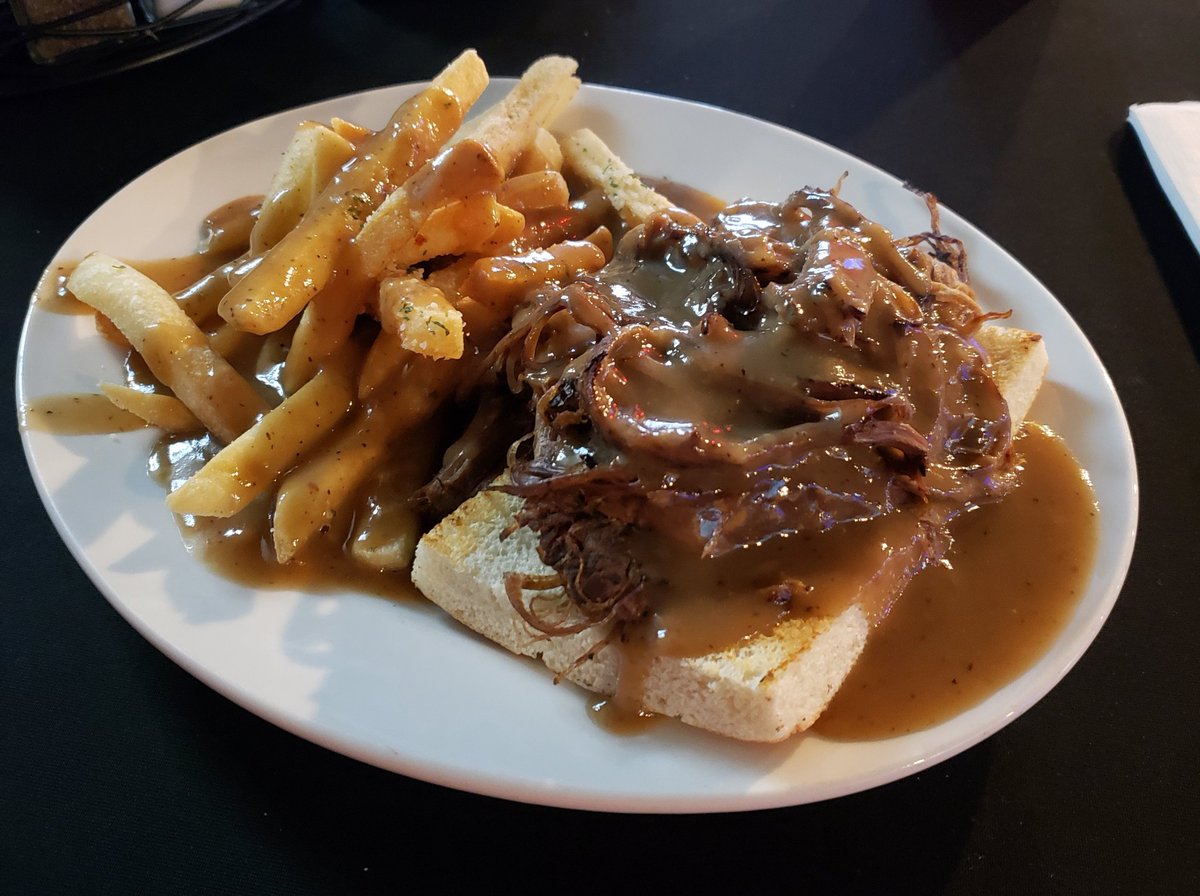 XSP4's tweet photo. Okay @JackalopeThe, your Brisket Pot Roast with Fries, covered in your homemade gravy, was FANTASTIC.  Great server recommendation. https://t.co/wfifL9d2tF