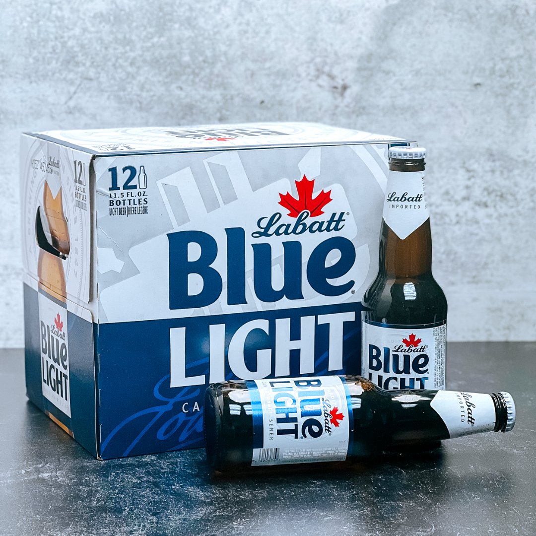 Labatt Blue Light is finally back IN STOCK! Find it at our Green's Piney Grove location.