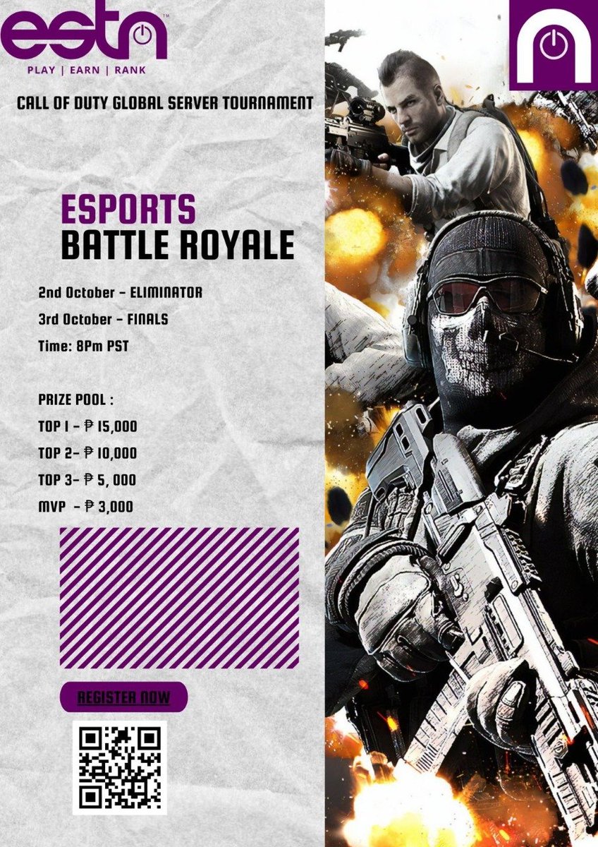 ESTN is hosting its very first global tournament NEXT WEEK!

Teams will be competing in COD: Mobile

ELIMS: OCT 2 @ 8 PM (GMT +8)
FINALS: OCT 3 @ 8 PM (GMT +8)

You MUST register at play.estn.io. #WherePlayersRise
