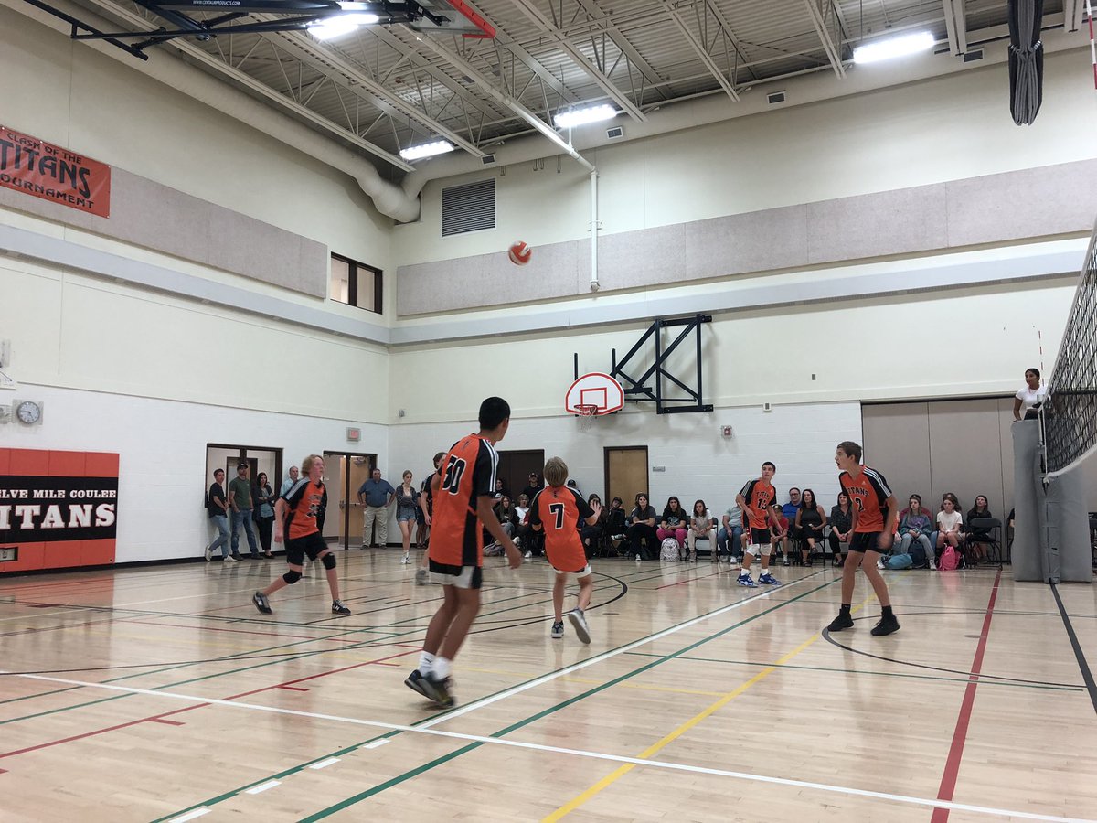TMC_PE's tweet photo. Our Titans volleyball teams are back in action.  Home opener currently happened against @WDPrattSchlCBE https://t.co/LmxLornoGB