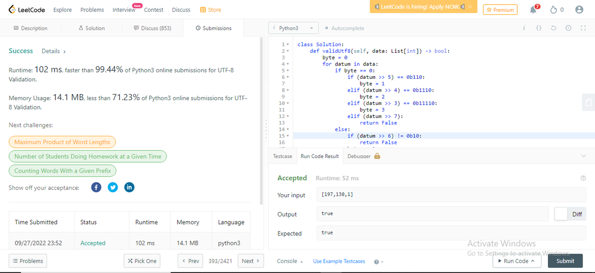 GregoryAmaefule's tweet photo. Day 7 of 10 : #I4G10DaysOfCodeChallenge
Today's challenge left me with three options. The regex path, bit manipulation path, or parsing and doing a direct comparison.
read more on my approach here
https://t.co/pFKClw41ue
@Ingressive4Good https://t.co/nB3XTNPrf0