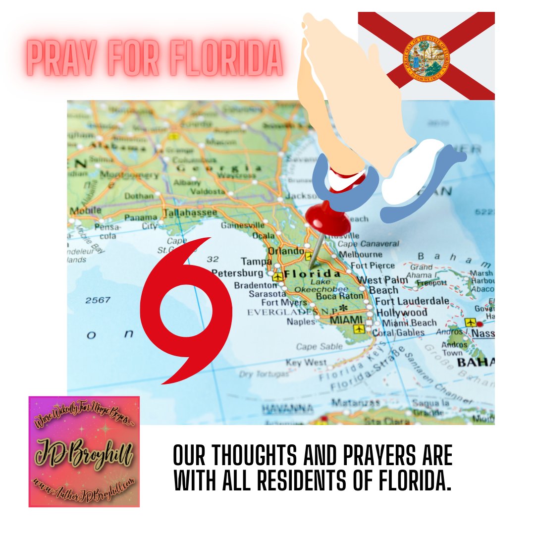 AuthorJDBroyhil's tweet photo. Let us pray for all of Florida. Our thoughts and prayers go out to all Florida residents.
#HurricaneIan
#prayforFlorida
#prayingforsafety
#authorJDBroyhill https://t.co/VcGd8wOdnn