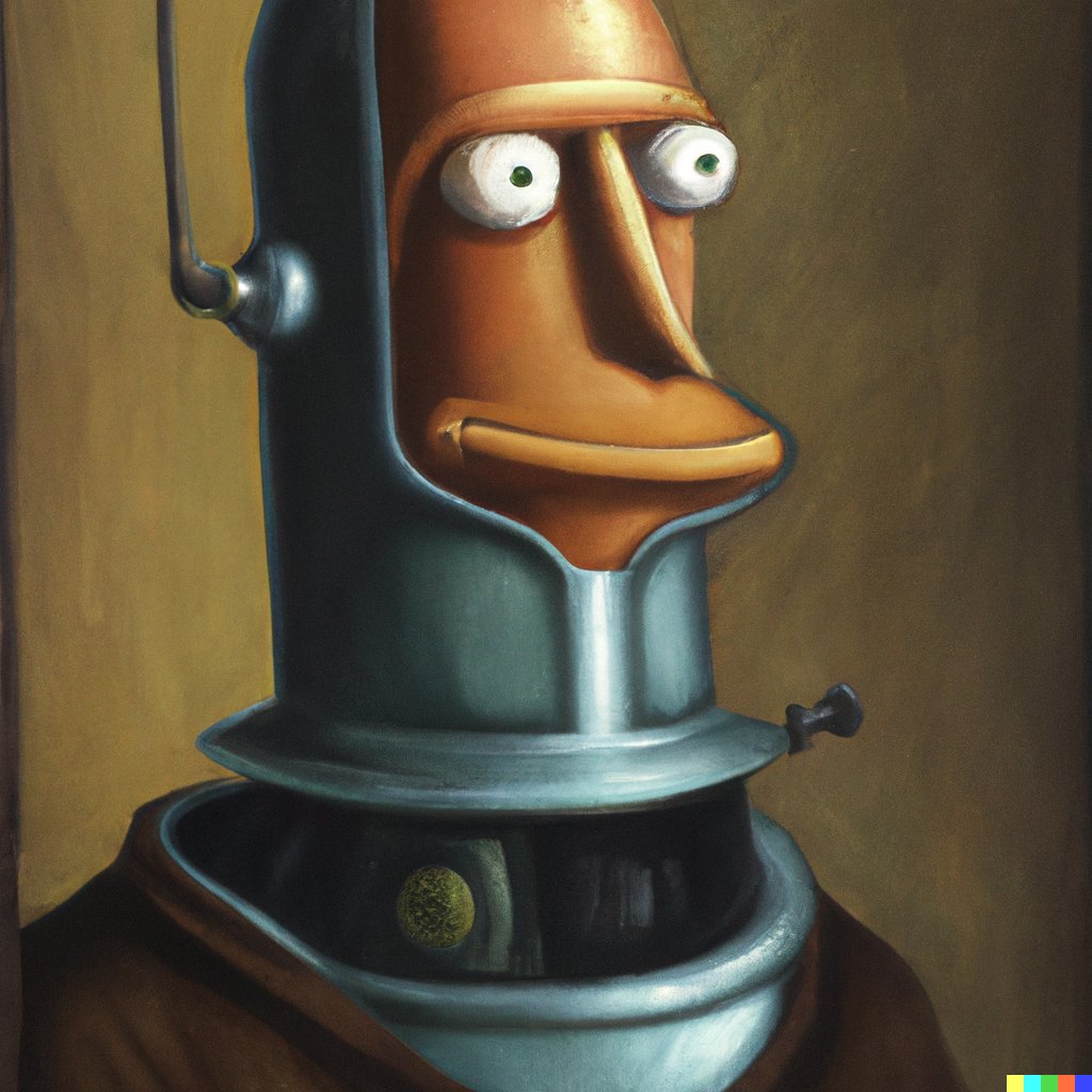 PyramidHealer's tweet photo. "Bender from #Futurama" by Jan Vermeer https://t.co/AHQytIWYHK