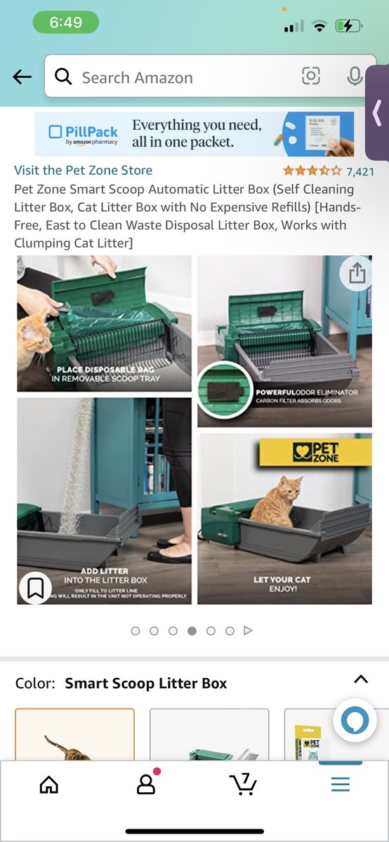 SillyWade's tweet photo. PSA !!do not order this automatic litter box!! My poor kitty got stuck behind it after it got done cleaning because it does not have a sensor to stop it if anything is blocking it. Now Poppy is in pain and needs X-Rays done 😢 @petzonelife https://t.co/GRXqgqFnAU