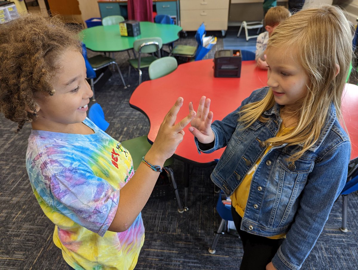 We played a new math game called "Ready, Set, Add".