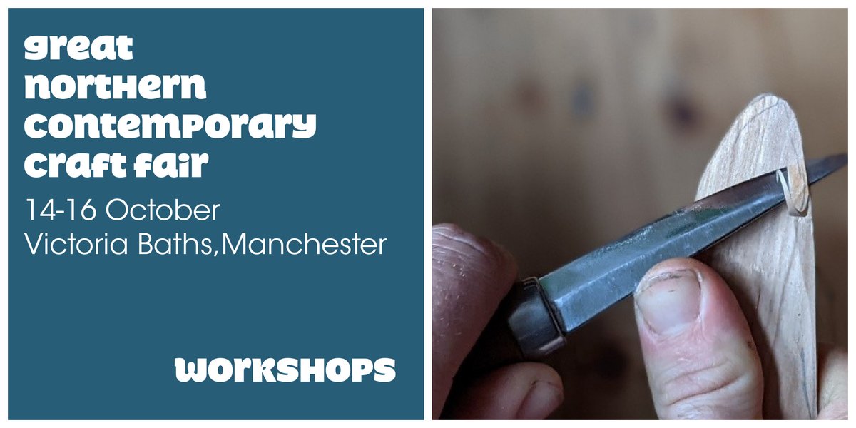 ➡️ CARVE A BUTTER SPREADER with 
Studio Critical. 
-
Saturday 15 October : 2:00pm - 4:00pm
COST: £25pp
-
➡️🎟 eventbrite.com/e/423996925217
<a href="/GNCCF/">GNCCF</a> #GNCCF #CraftSaysSomething