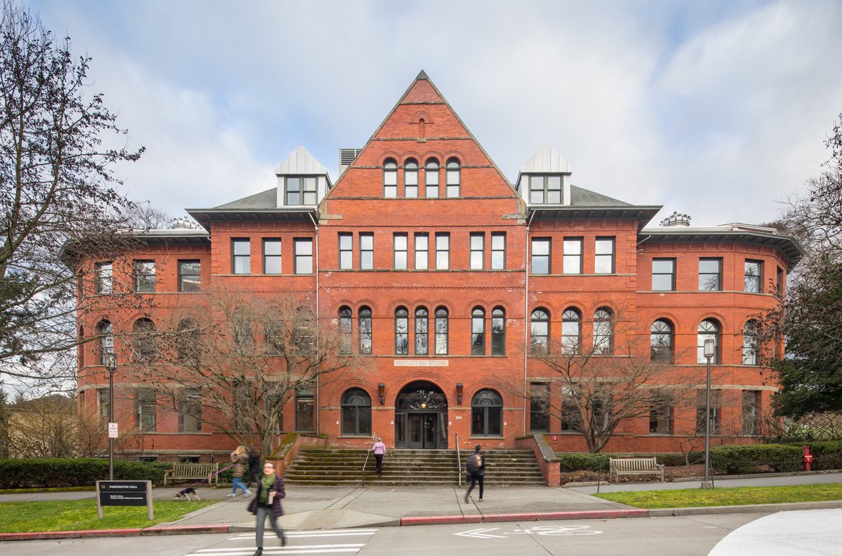 Historic Parrington Hall <a href="/UW/">University of Washington</a> receives a #MeritAward from <a href="/aiawa/">AIA Washington</a> #CivicDesignAwards. Renovation transforms an original 1902 campus building into a place for innovation &amp; collaboration, while respecting its history. Learn more... ow.ly/jRzS50KVaIF