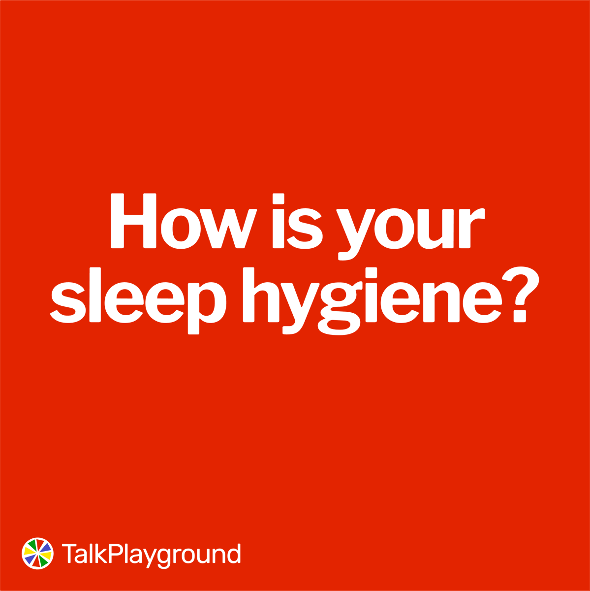 TalkPlayground's tweet photo. Getting enough quality sleep is important for our physical and mental health. If we're not getting enough sleep, we might be irritable, anxious, or stressed. https://t.co/cV4JHZBxls