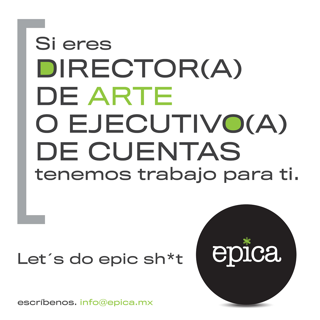 edekerpel's tweet photo. Atención diseñadores, comunicadores, artistas, banda chida con buen gusto; andamos buscando Director de Arte para chamba semi presencial. Info en erick@epica.mx

¡Por favor RT! 🙏🏼🙏🏼🙏🏼 https://t.co/zOtJJN1gGG