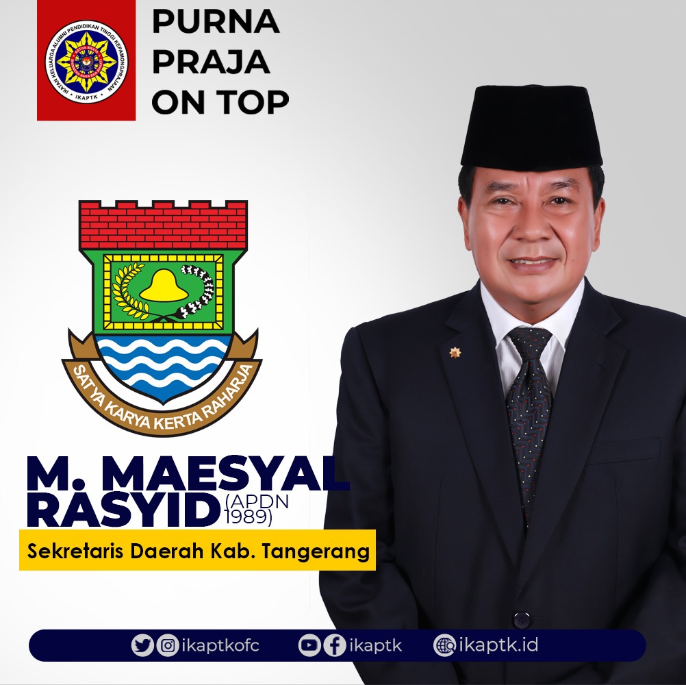ikaptkid's tweet photo. Kakanda Maesyal, Alumni APDN Bandung tahun 1989, Sekretaris Daerah Kabupaten Tangerang. https://t.co/fVzkFbXqwN
