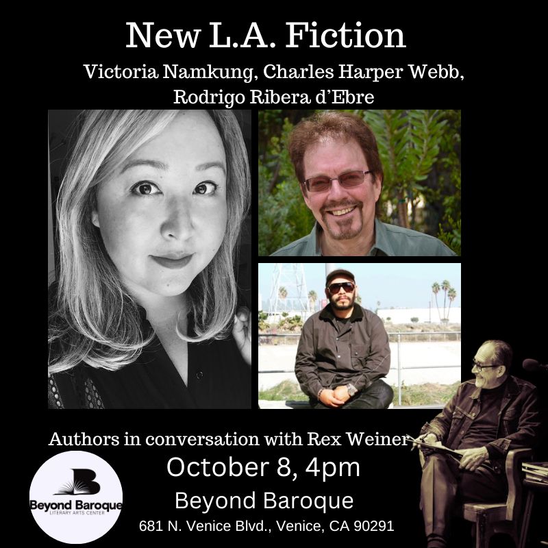 What's new? Join me and three LA-based authors talking about their provocative new novels, October 8, 4PM at Beyond Baroque. RSVP free > bit.ly/3CgSQ3Z