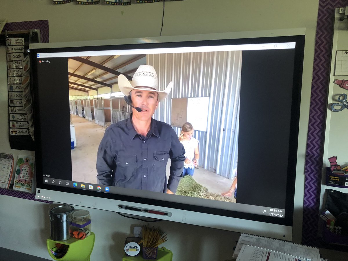KristaKimball08's tweet photo. Talk about no horsinβ aroundβ¦my firsties were fully engaged w/the @TexasFarmBureau today & the awesome live lesson about π΄! Thank yβall so much for these opportunities! Loved sharing this is a way of life π #Texasfarmbureau #ReadAgBooksTX #TexasAG @VanRaubES @BoerneISD https://t.co/S14sA3v5Jf