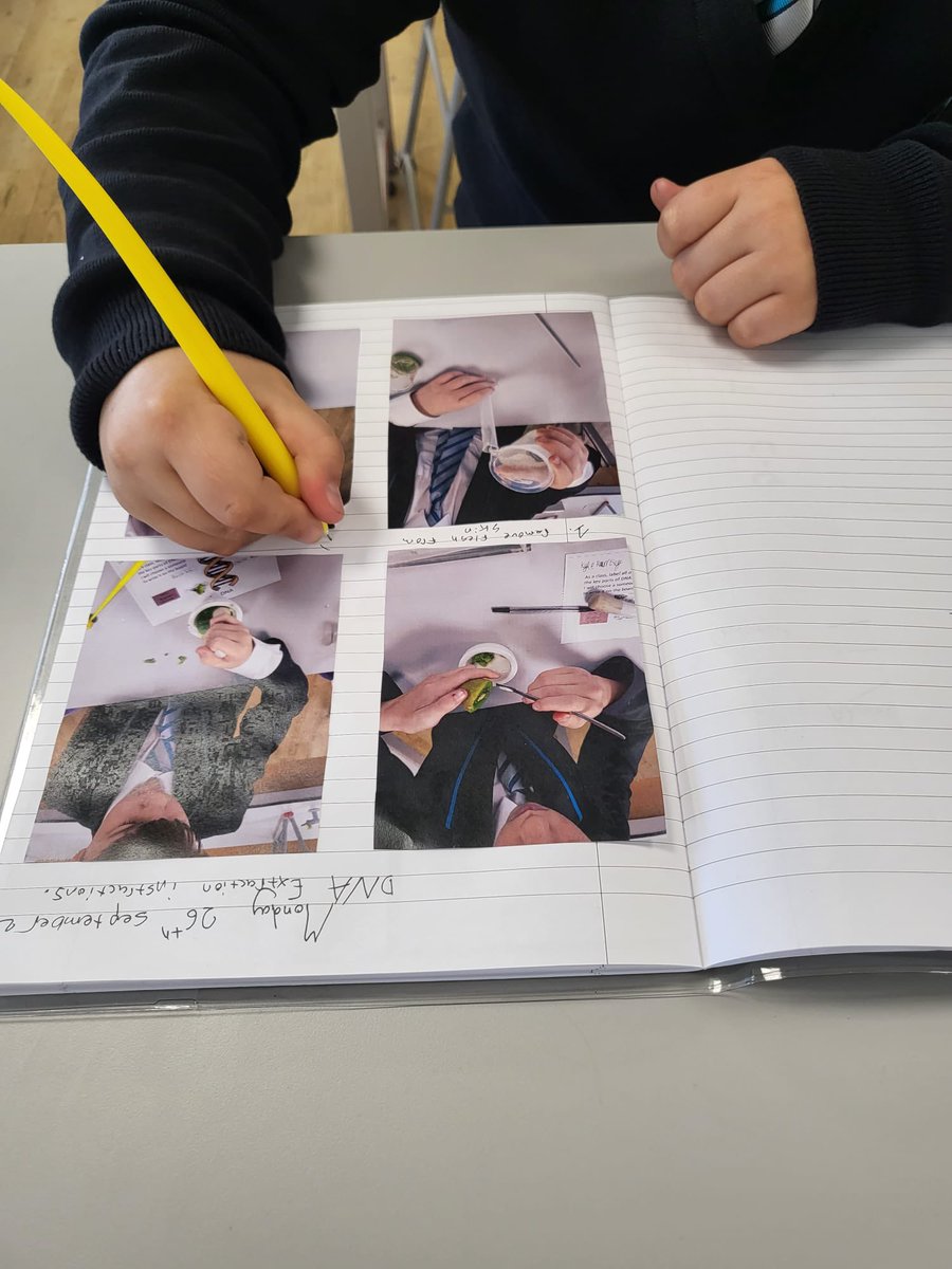 BayLeadershipAc's tweet photo. Here is one of our Y9 pupils, Kayden, completing his DNA extraction practical write-up. Brilliant to see. Great work. #BuildingSchema #BeYourBest https://t.co/lFra6c5tp0