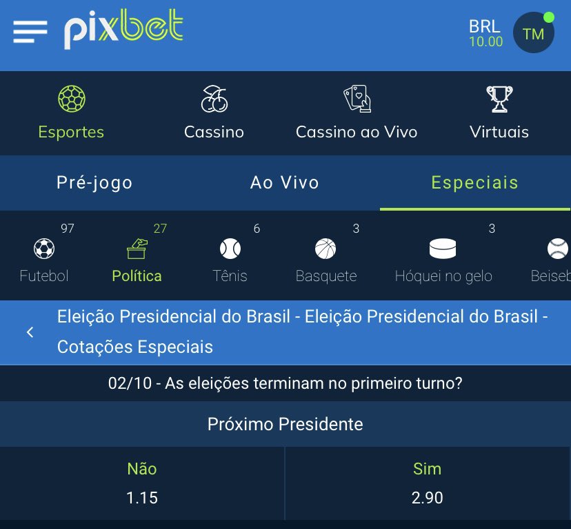 pixbet eleição