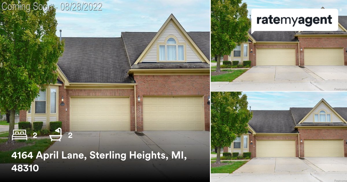 tishhouse's tweet photo. 🛌 2 🛀 2
📍 4164 April Lane, Sterling Heights, MI, 48310

My latest sale on #RateMyAgent
https://t.co/EwtZWfMn3m

...
#ratemyagent #realestate #REMAX_Showcase_Homes https://t.co/Ajz4nWnMZq