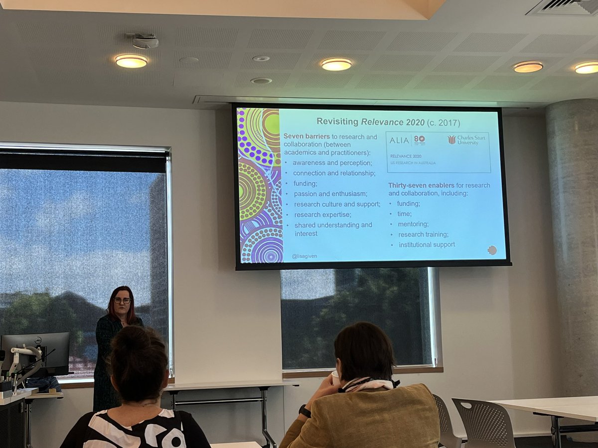 dujiarainy's tweet photo. @lisagiven addresses keynote on research futures - positioning our profession for what’s next for LIS @LARKollektive #LARK2022 #EnableChange https://t.co/DmtJl8jGmy