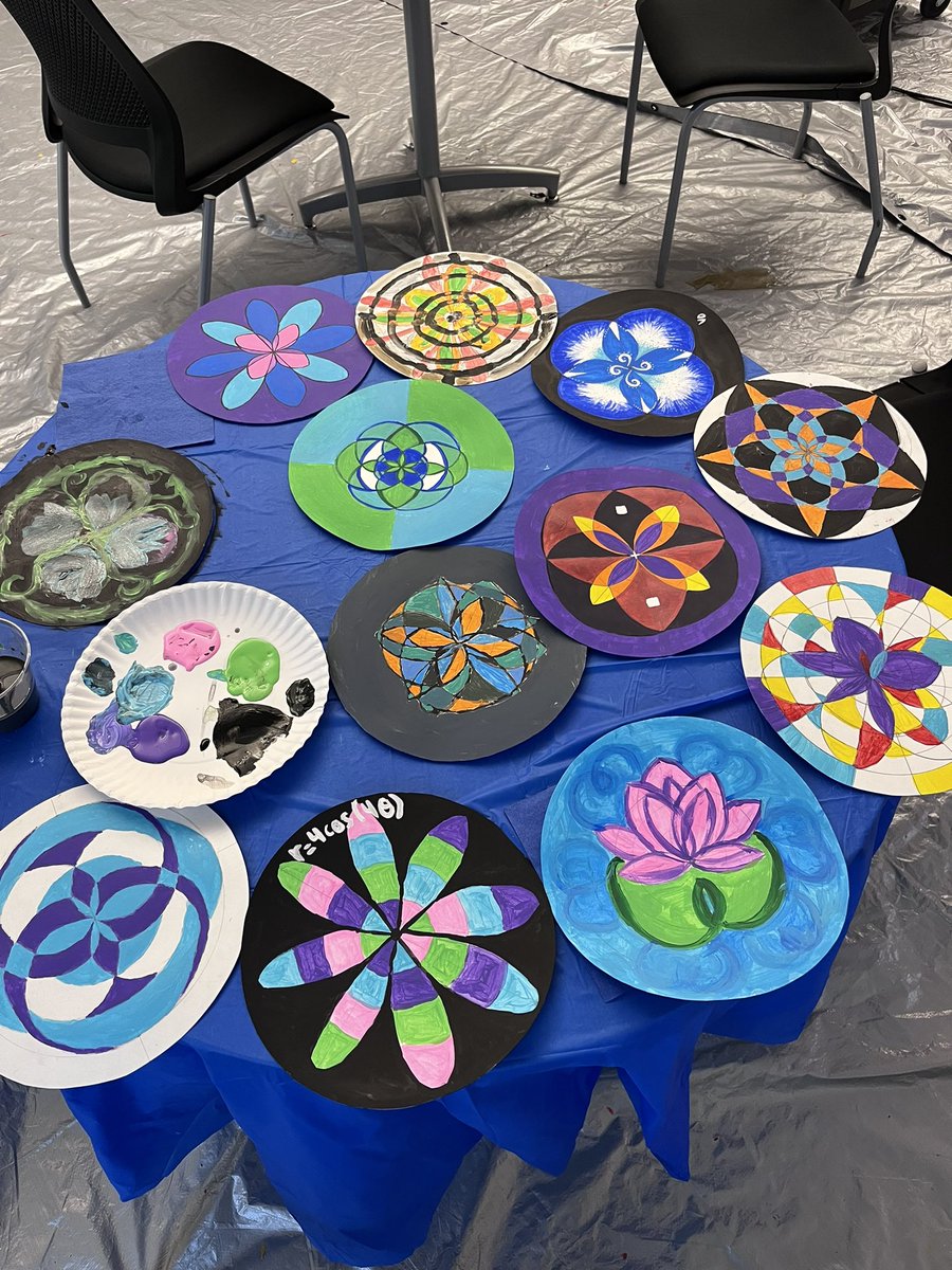 MsSaraSlagle's tweet photo. LC Math Club painted polar masterpieces today! #mathisfun @JoinFRCC @FRCCStudentLife https://t.co/G2QHnz30Ay