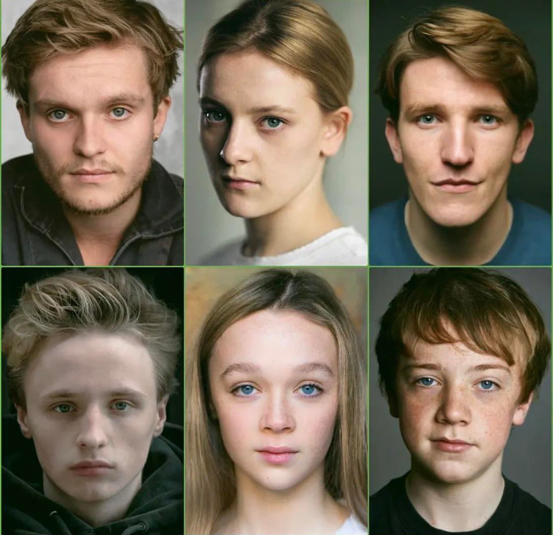 The actors playing the children of Alicent and Viserys. 

Between episodes 7 and 8 there will be a 6 year jump forward in time and the young actors will be swapped with the adult ones. 

No other major time jump will occur in the ‘Dance of Dragon’ saga. 
#HouseOfTheDragon