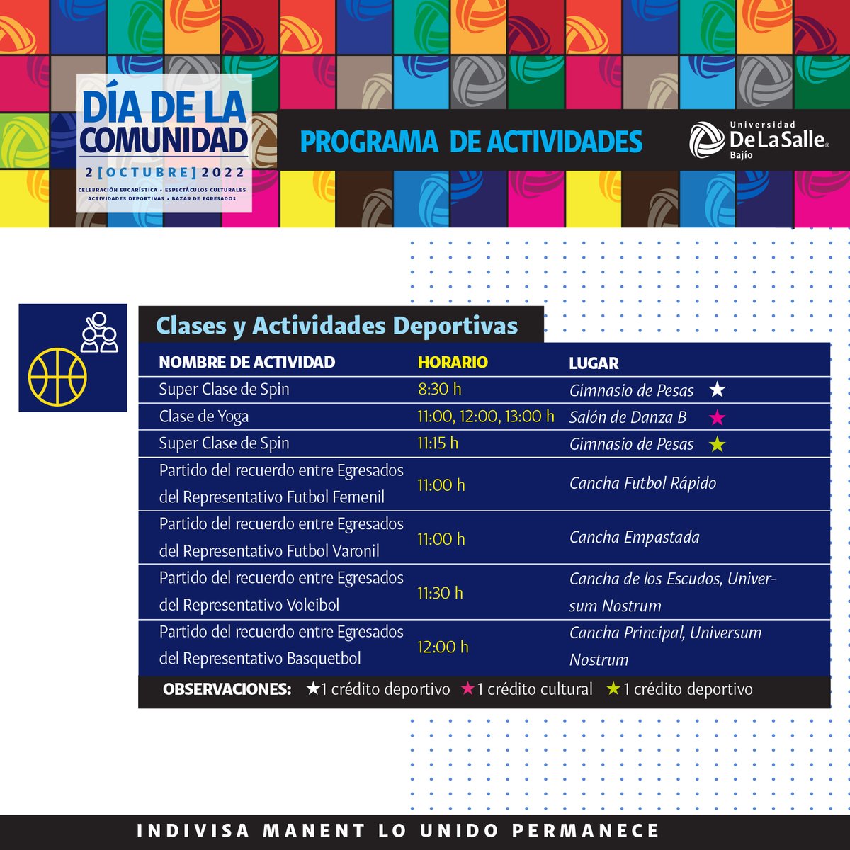 ULaSalleBajio's tweet photo. ¡Este domingo es nuestro #DíaDeLaComunidad! 🔴🔵

Ven y festeja con nosotros los #54DeLaSalleBJX 🥳 con un sin fin de actividades. 

👉Recuerda que la entrada es libre y para el público en general.

Consulta ahora el programa 👇
#SomosDeLaSalleBJX #54EnElBajío https://t.co/1wwF7Nq7w6