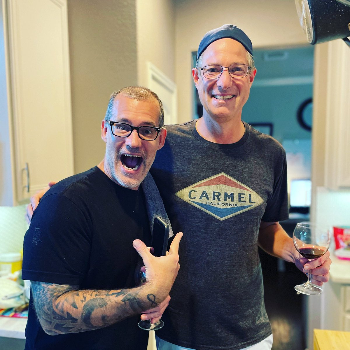 nikiacosta's tweet photo. Hacking code, hacking dinner, and hacking reality @dmttsm (aka @_mitchschultz) and @CampbellKord. #hackyourreality https://t.co/4nXSHNAuG1