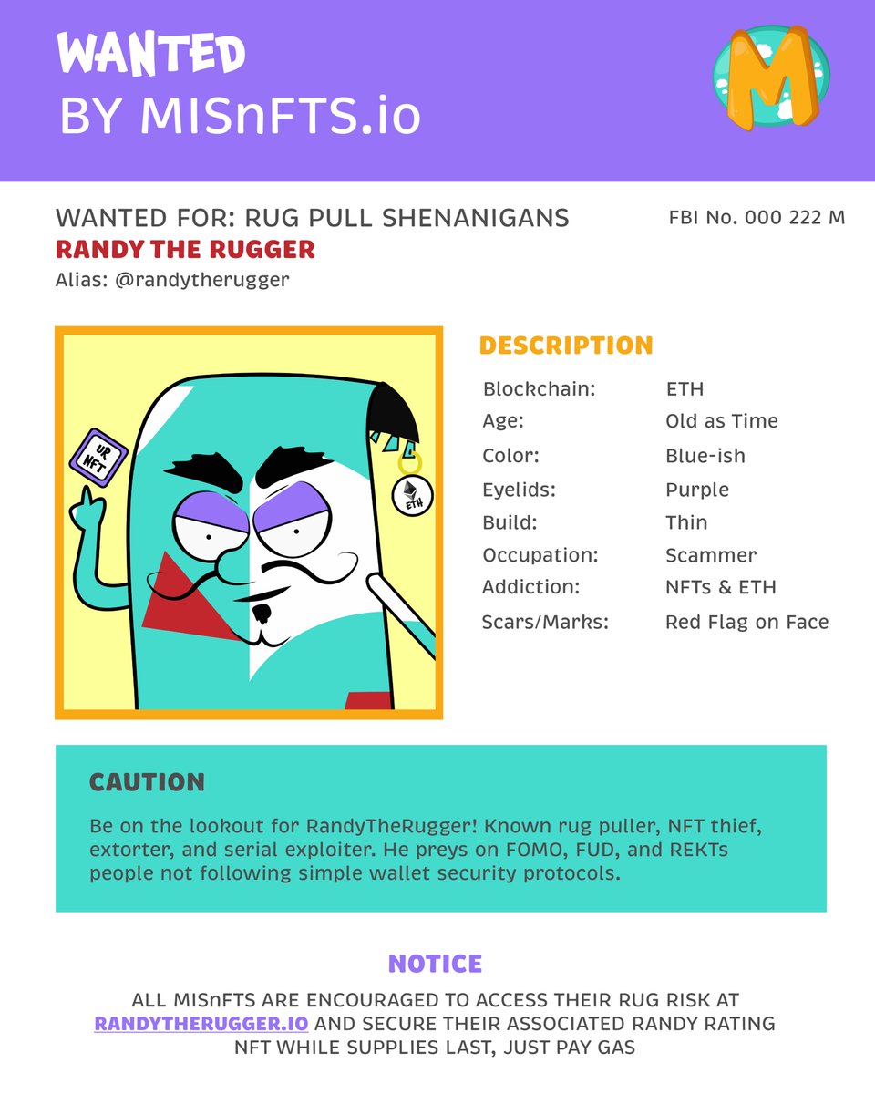 randysintern's tweet photo. Isn't he dreamy?
@MISnFTSio is giving away free Randy NFTs at https://t.co/ITiNMhE9jP to help stop scams and rug pulls in our community.
#nft #nfts #freenfts #nftcommunity #nftgiveaway https://t.co/htncS5e9P2