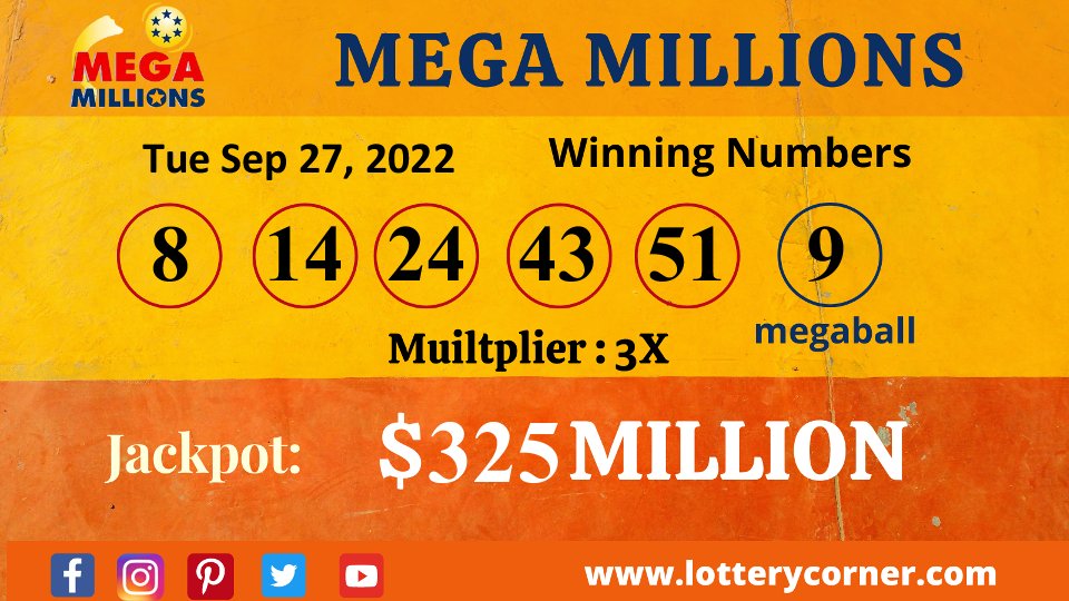 Lottery Corner on Twitter "The Mega Millions results on September 27th