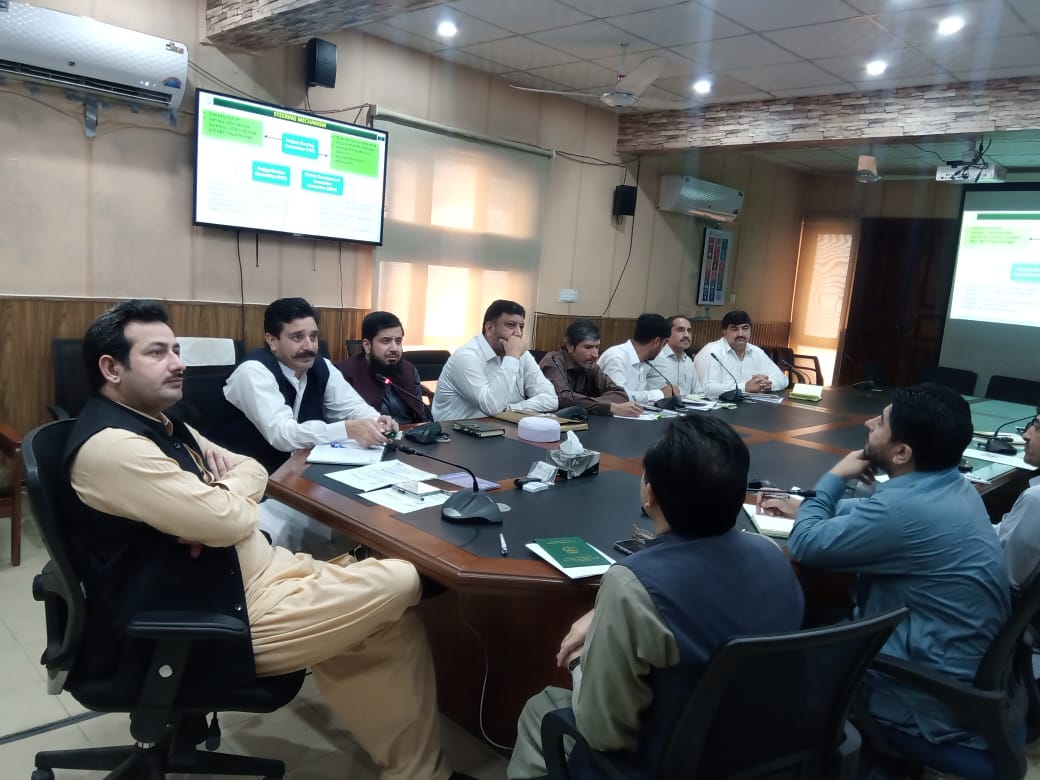 SustainableUnit's tweet photo. Project Review Committee (PRC) Meeting Under "Special Integrated Area Development Packages for North &amp; South Waziristan Districts held under the Chairmanship of Director General-SDU- Sohail Khan. Meeting Attended by DC North-Shahid Ali Khan &amp;DC South Amjad Miraj. https://t.co/iKmLnXpU3O