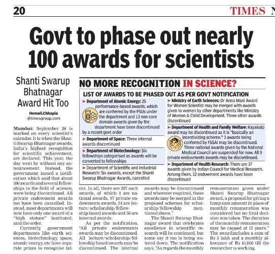 What could be more demotivating for scientists of the country? Absolutely appalling decision and shocking silence around it is all the more disappointing. 
<a href="/DBTIndia/">Department of Biotechnology</a> <a href="/CSIR_IND/">CSIR, India</a> <a href="/ICMRDELHI/">ICMR</a> <a href="/PrinSciAdvGoI/">Principal Scientific Adviser, Govt. of India</a>
