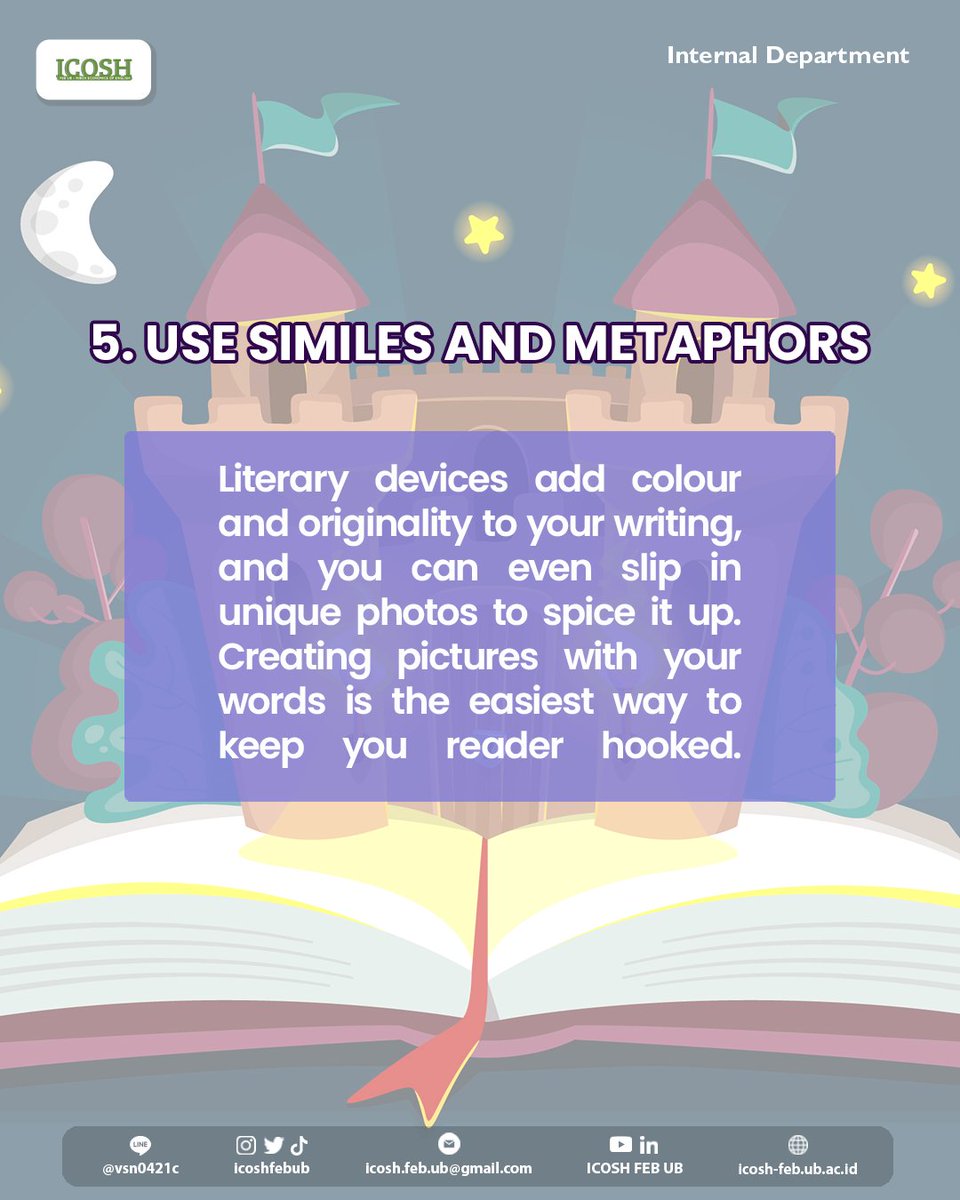 ICOSHFEBUB's tweet photo. Here are some tips to help you bring home a win in a short story competition.

thank me later🙌🏻🤩
#ICOSHHIGHLIGHTS by Yovita Lintang Kanaya https://t.co/Zduma6oL6h