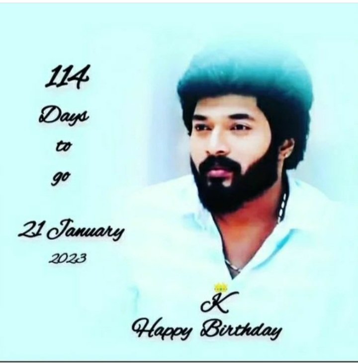 karthikfan21's tweet photo. 👑 BIRTHDAY COUNTDOWN STARTS...

114 DAYS TO GO...

#karthikraj #iamkarthikraj #mugilan #karthik #hbdnonpareilkarthikraj #kstudios #westandwithkarthikraj #2yearsofmugilan #1yearofkstudios https://t.co/tyP9jkEDvQ