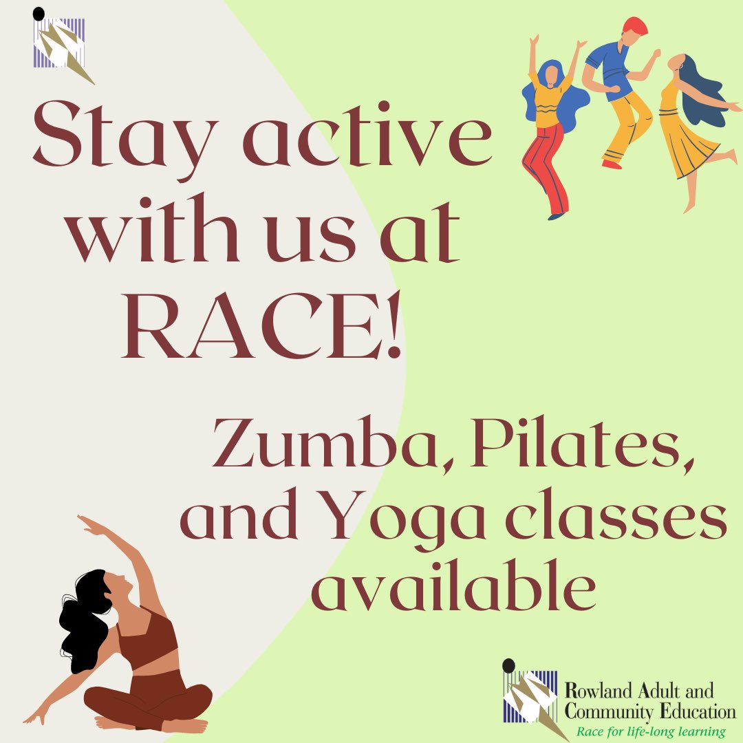 🧘🏻 If you’ve been looking for a place to exercise with friends in the community, look no further! We offer these classes here at RACE, all fitness levels welcome! 💪🏼 #WeAreRUSD #RACEStrong #RUSD #RowlandHeights